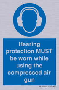 Hearing protection MUST be worn while using the compressed air gun